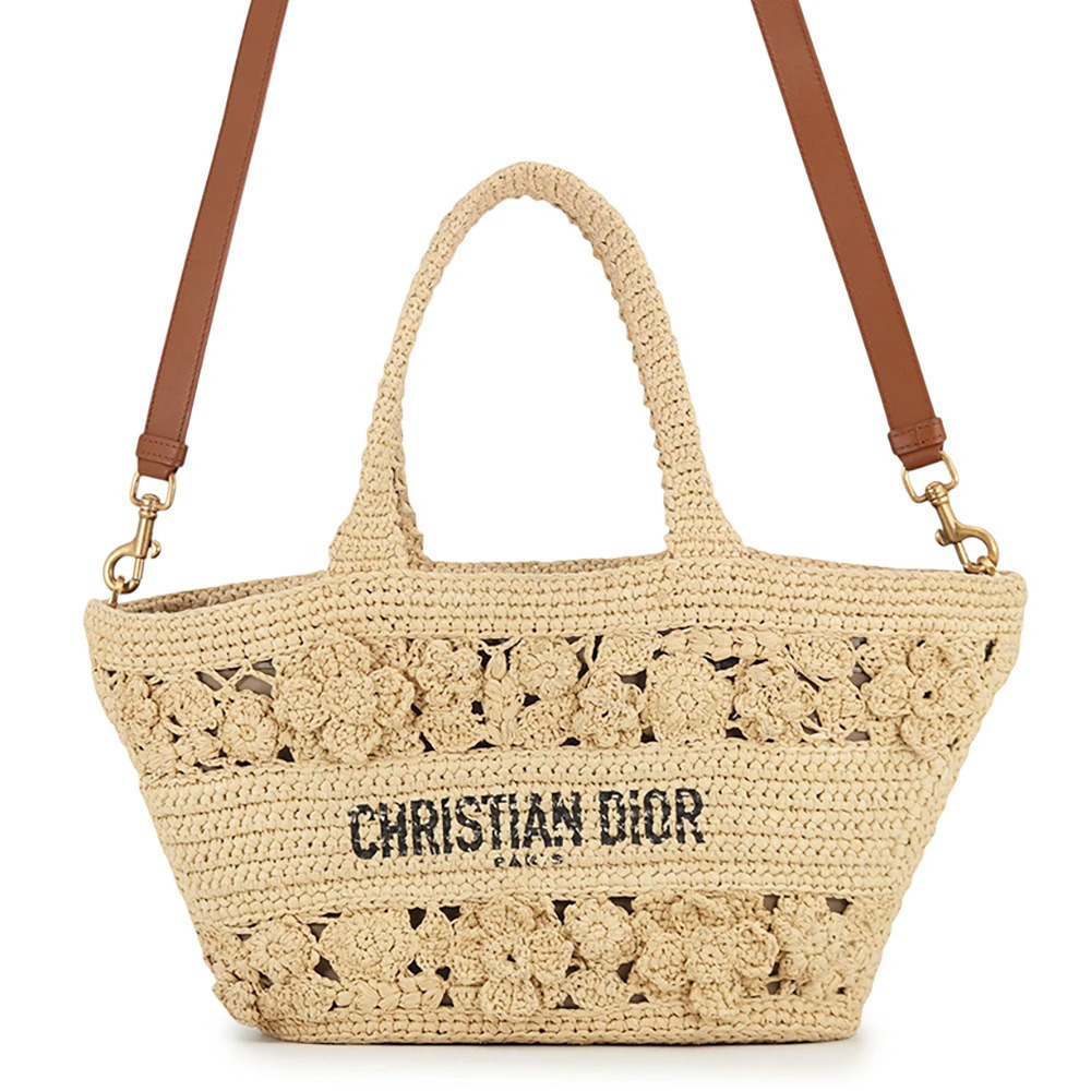 Christian Dior Panier Chapeau Raffia Handbag Basket Bag